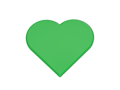 Coeur VERT CLAIR