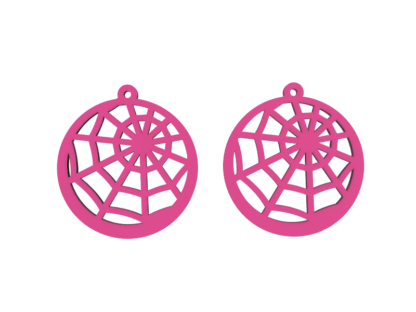 Boucles d'oreilles toile araignée MAGENTA