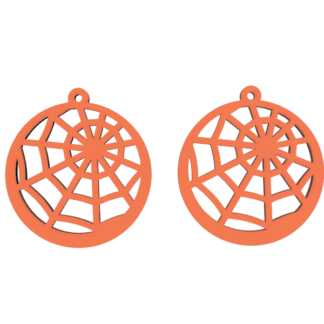 Boucles d'oreilles toile d'araignée ORANGE