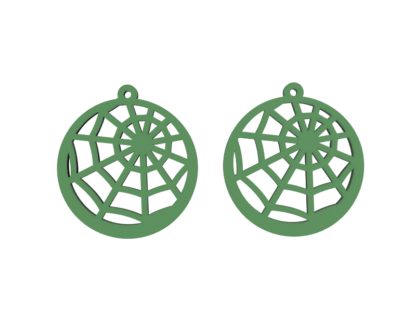 Boucles d'oreilles toile araignée VERT BAMBOU