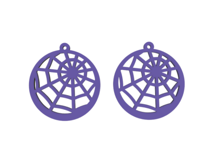 Boucles d'oreilles toile araignée VIOLET