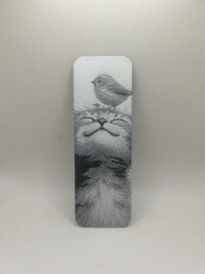 Marque-page Chat et Oiseau