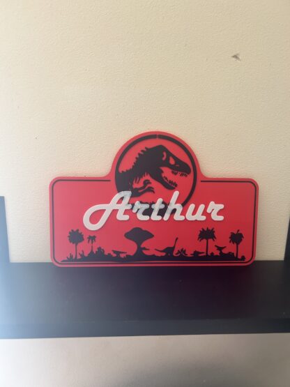 🦖 Plaque Murale Jurassic Park Personnalisable 🦖 – Image 4