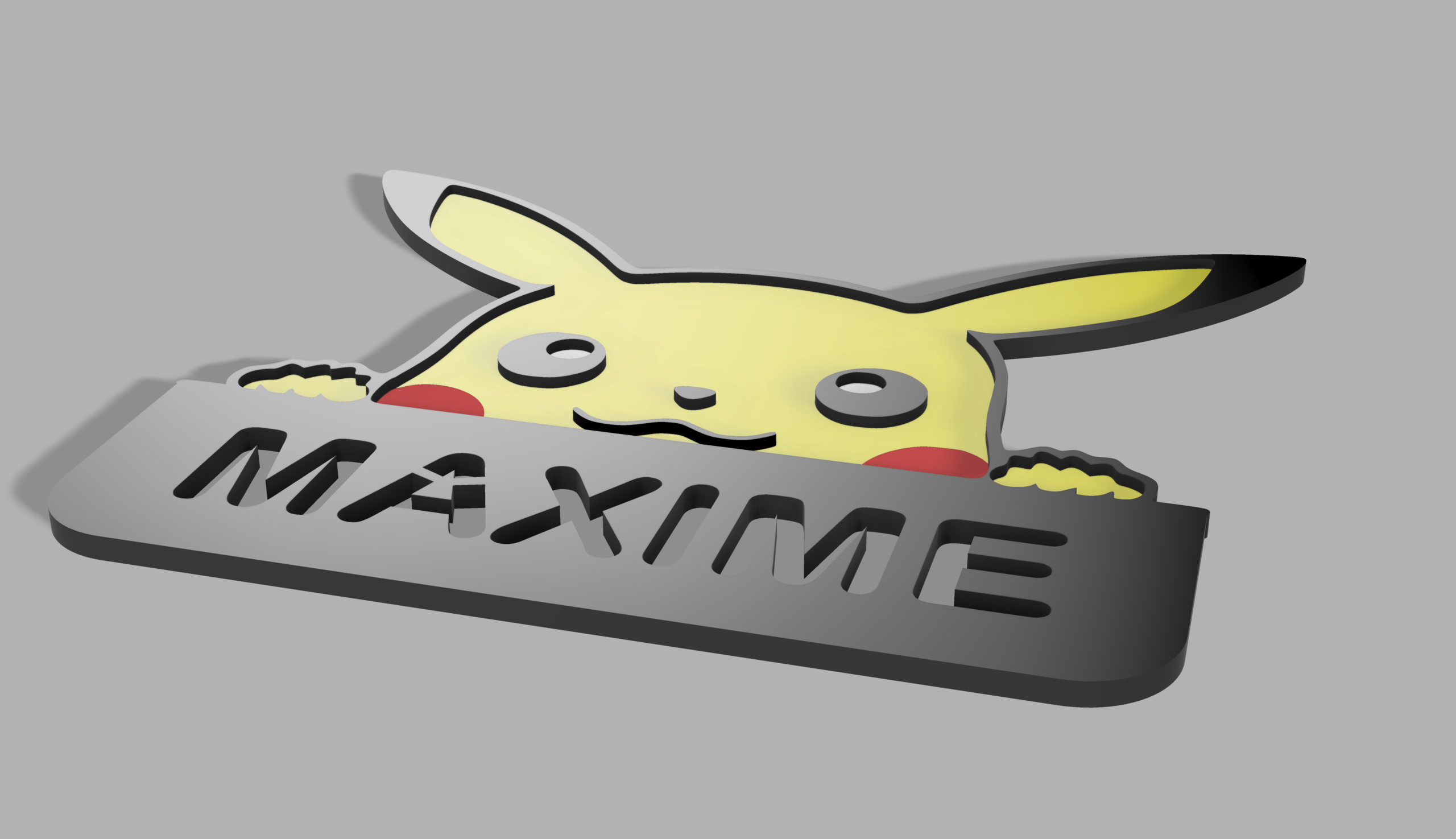 🟡⚡ Plaque de Porte Pikachu Personnalisable – Énergie, Fun & Originalité 🌟💛 – Image 2